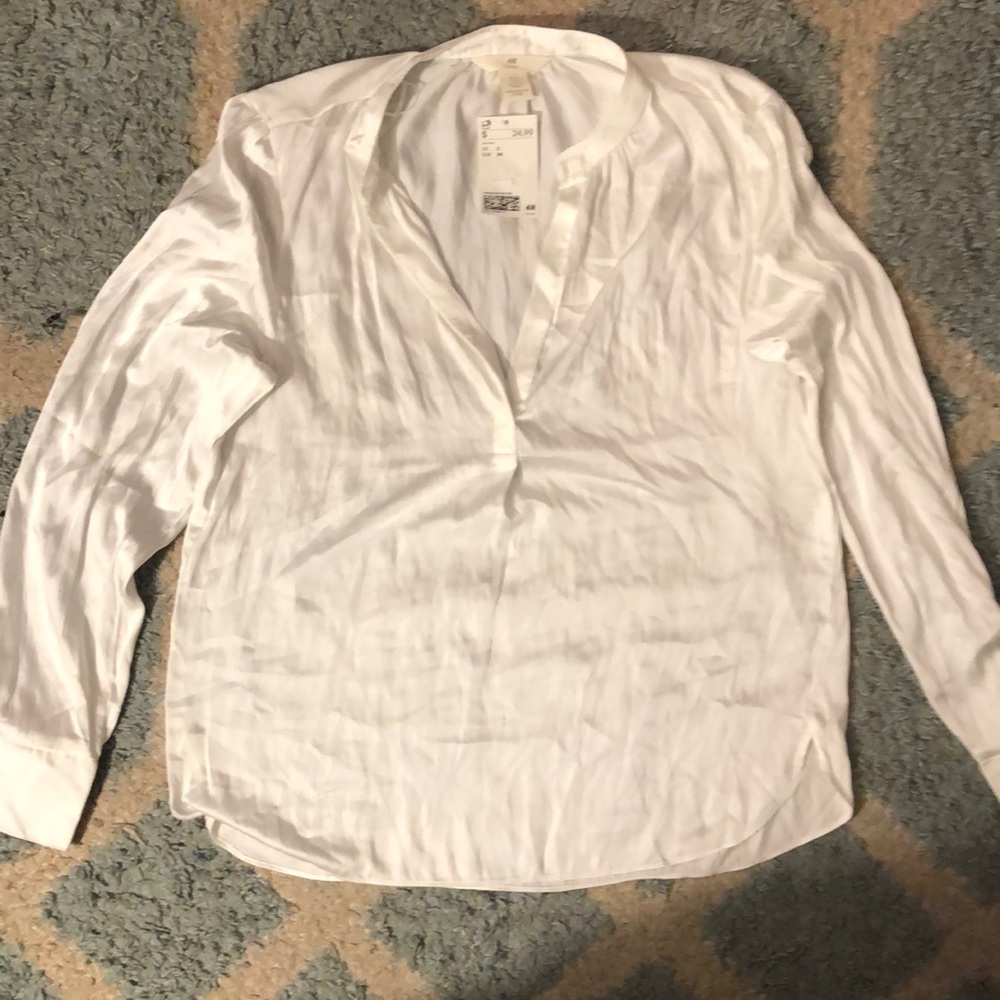 White silky blouse